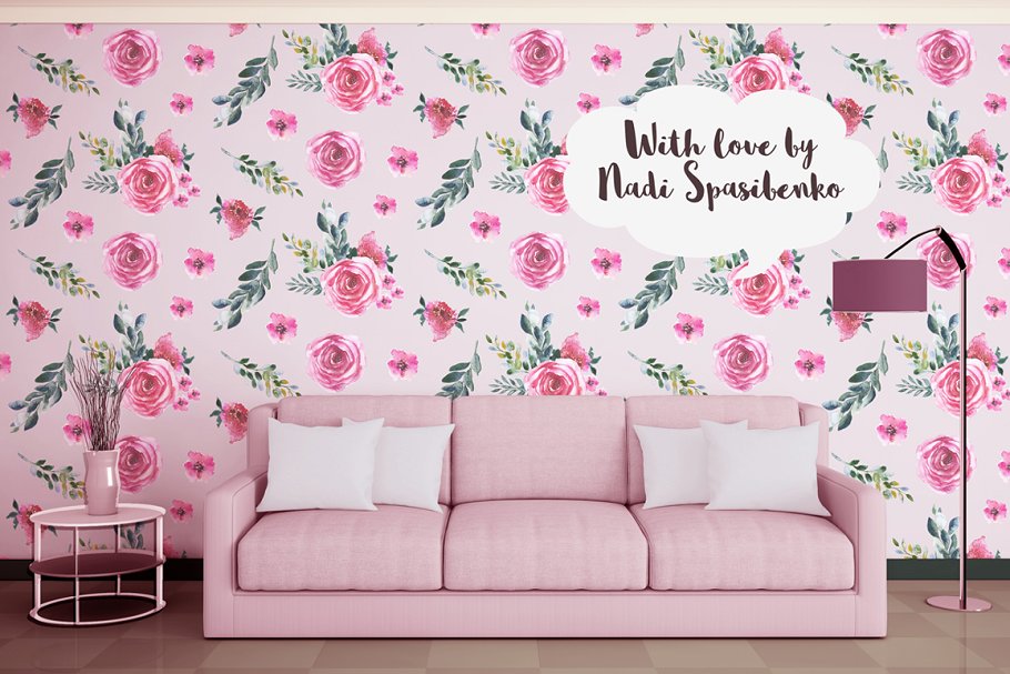 西番莲水彩剪贴画 Watercolor Passion Flowers插图(5)