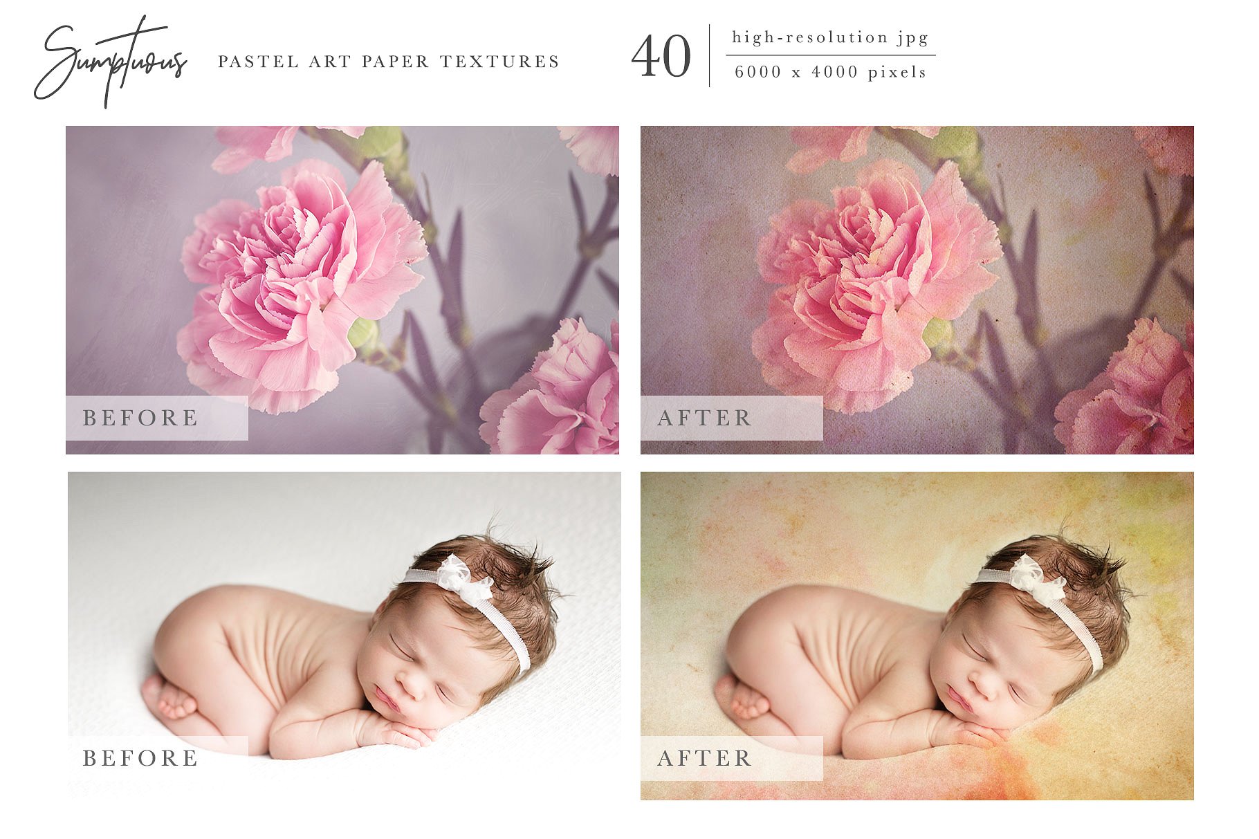 奢华粉画纸纸张纹理 Sumptuous Pastel Paper Textures插图(2)