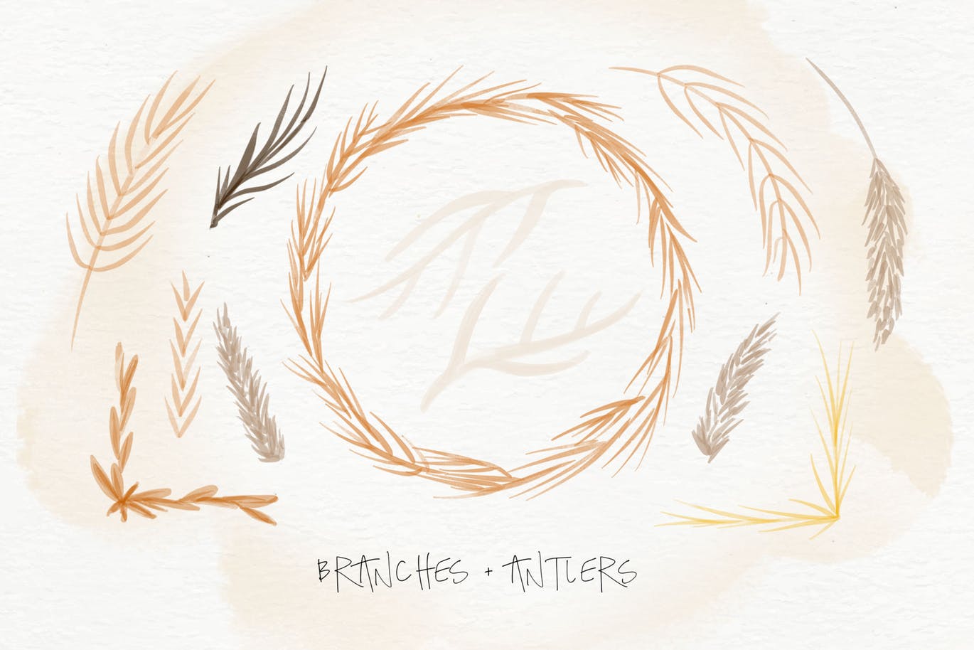 秋天主题水彩手绘图案设计素材包 Autumn Watercolor Kit插图(8)