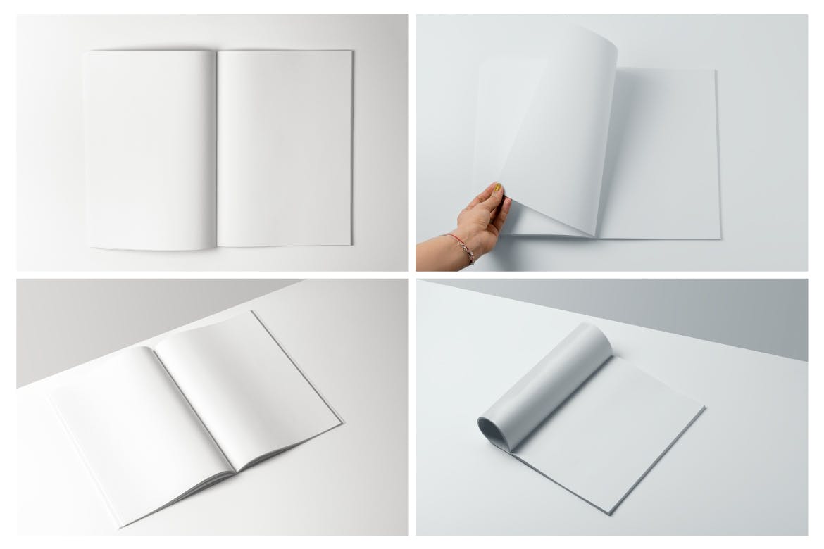 非常高端的A4尺寸画册楼书杂志VI样机展示模型mockups插图(5)