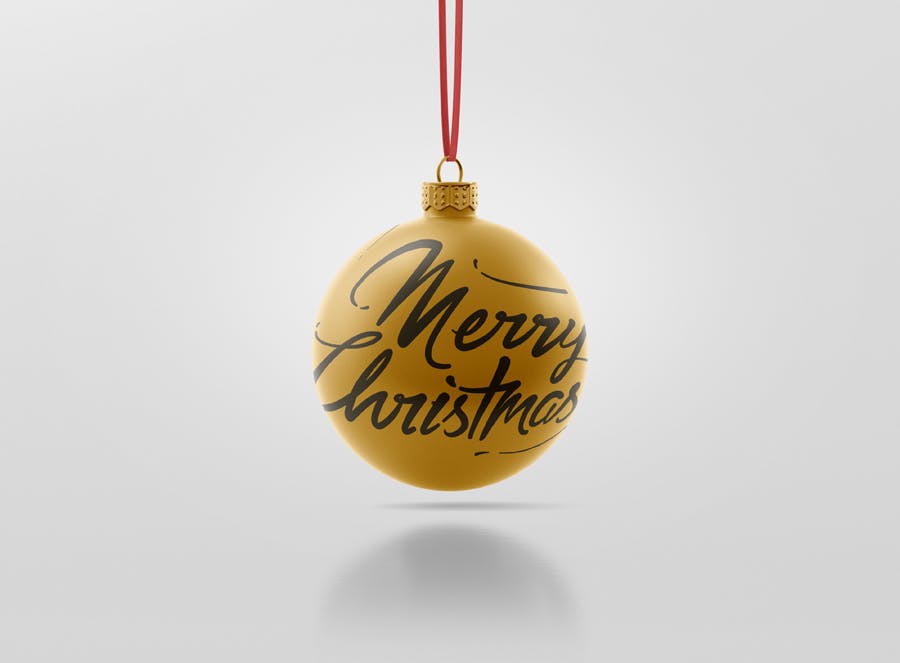 闪闪发光圣诞装饰球样机模板 Glitter Christmas Ball Mockup插图(7)