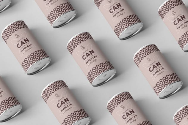 食品罐头外观设计样机 Paper Can Mock-up插图(5)