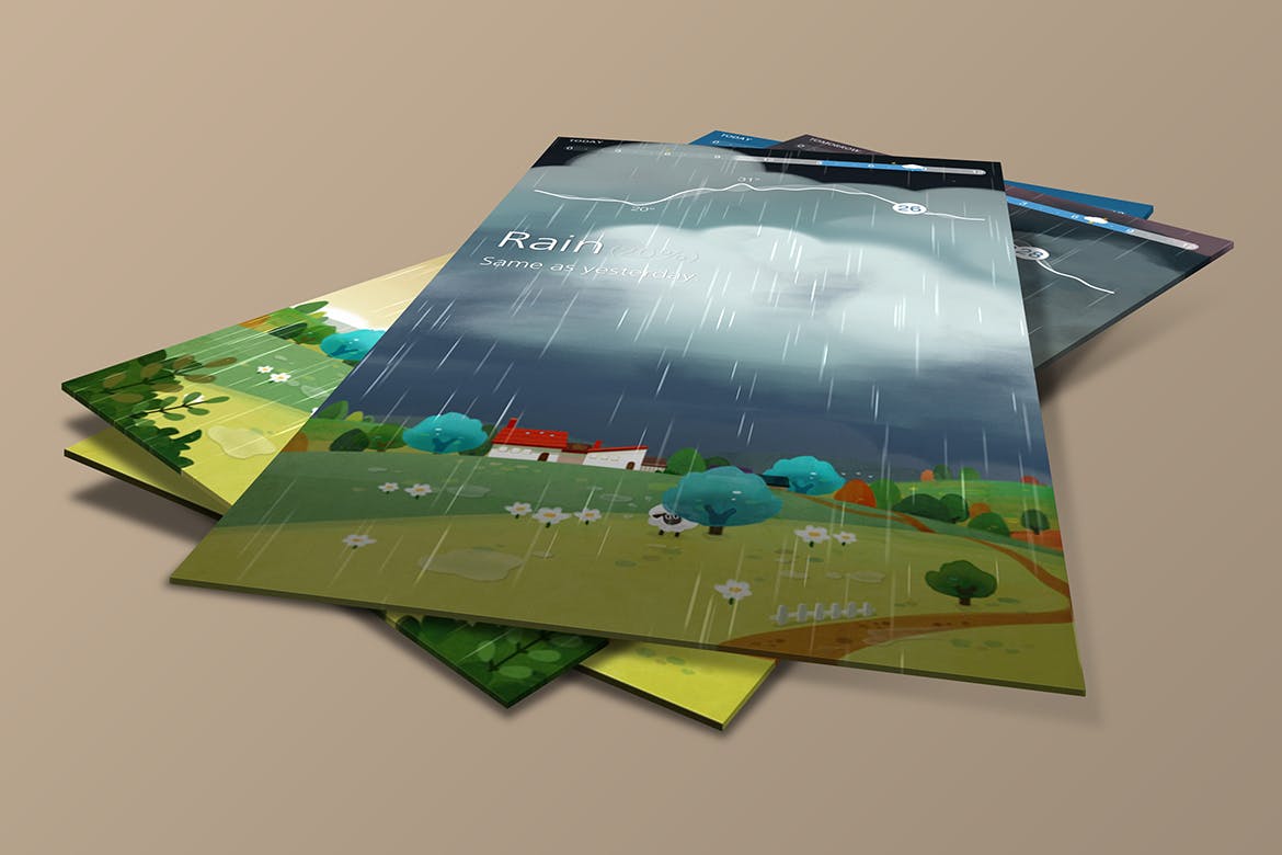 APP应用&手机游戏界面设计效果图样机 Mobile Display Mock-Up插图(3)