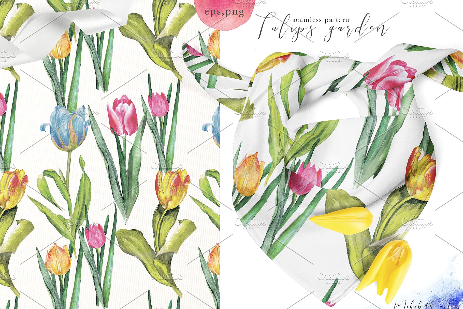 春季郁金香剪贴画 SPRING TULIPS插图(5)
