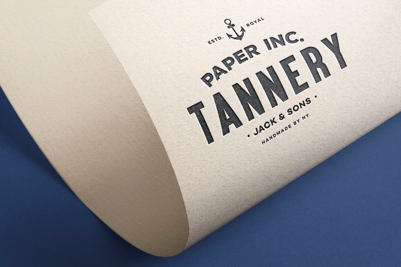 Logo设计压印工艺效果图样机模板 Creative Paper Logo Mockups插图(2)