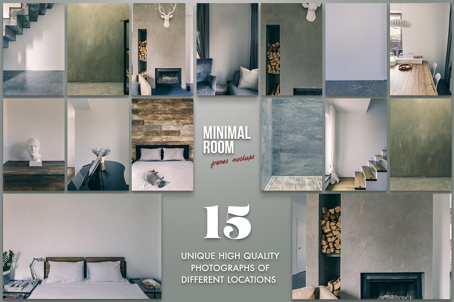 西方现代室内画框相框样机 Minimal Room插图(3)