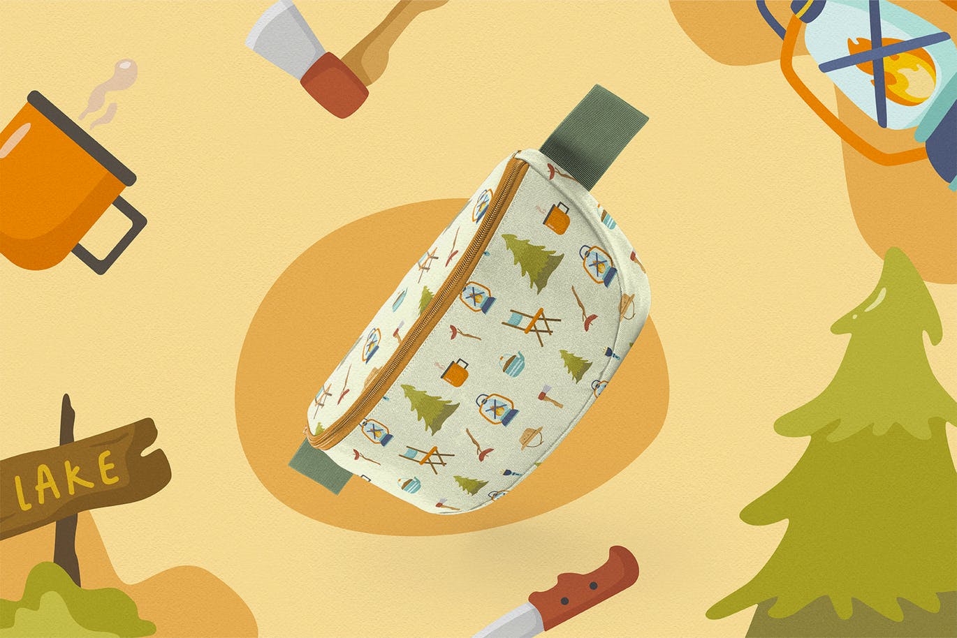 夏日营地主题矢量手绘剪贴画图案素材 Summer Camp Vector Clipart Pack插图(4)