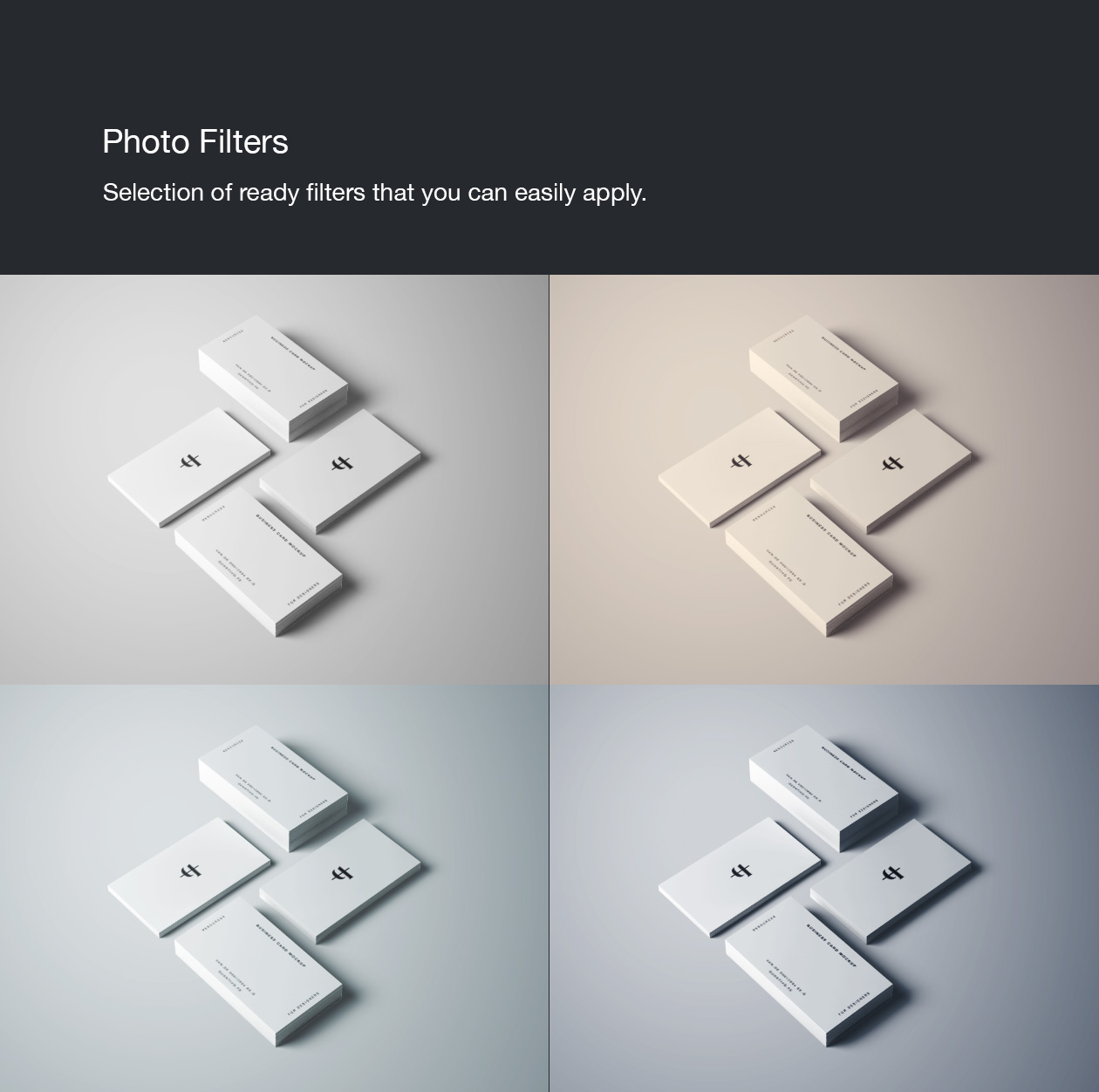 商业/个人名片设计样机模板插图(2)