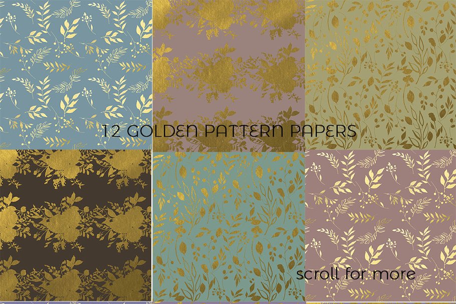 靛蓝粉红水彩花卉剪贴画 Indigo Pink Teal Watercolor Florals插图(8)