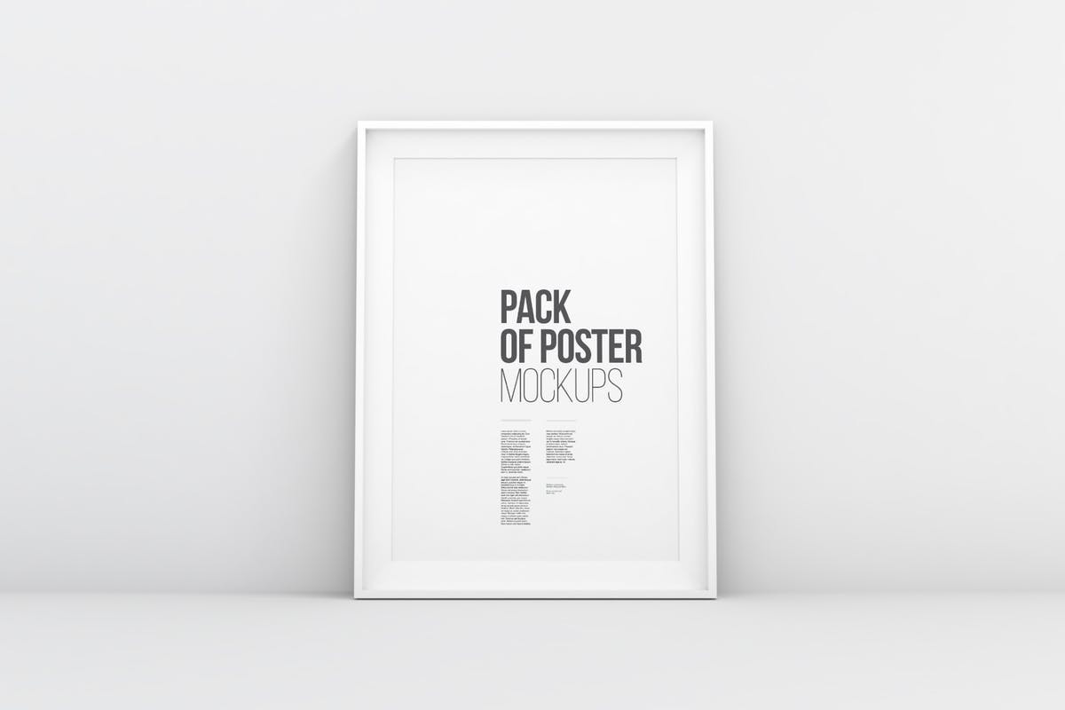 极简主义白色画框样机 Minimal Poster Mockups插图