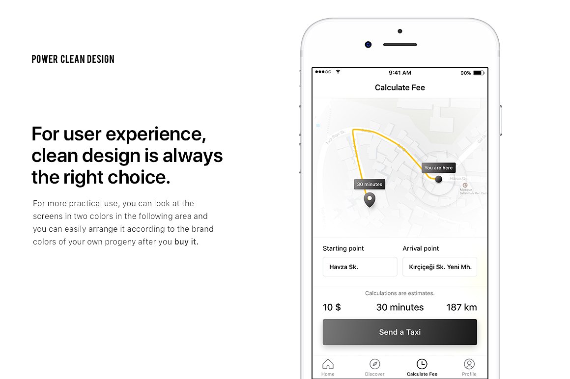 地图类出行应用 UI 套件 Nowgo UI Kit插图(7)