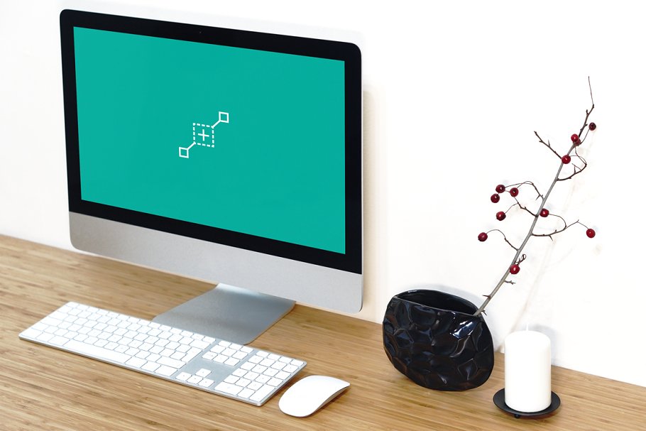 简易简约办公场景一体机电脑样机 Workspace Device PSD Mockup插图(14)