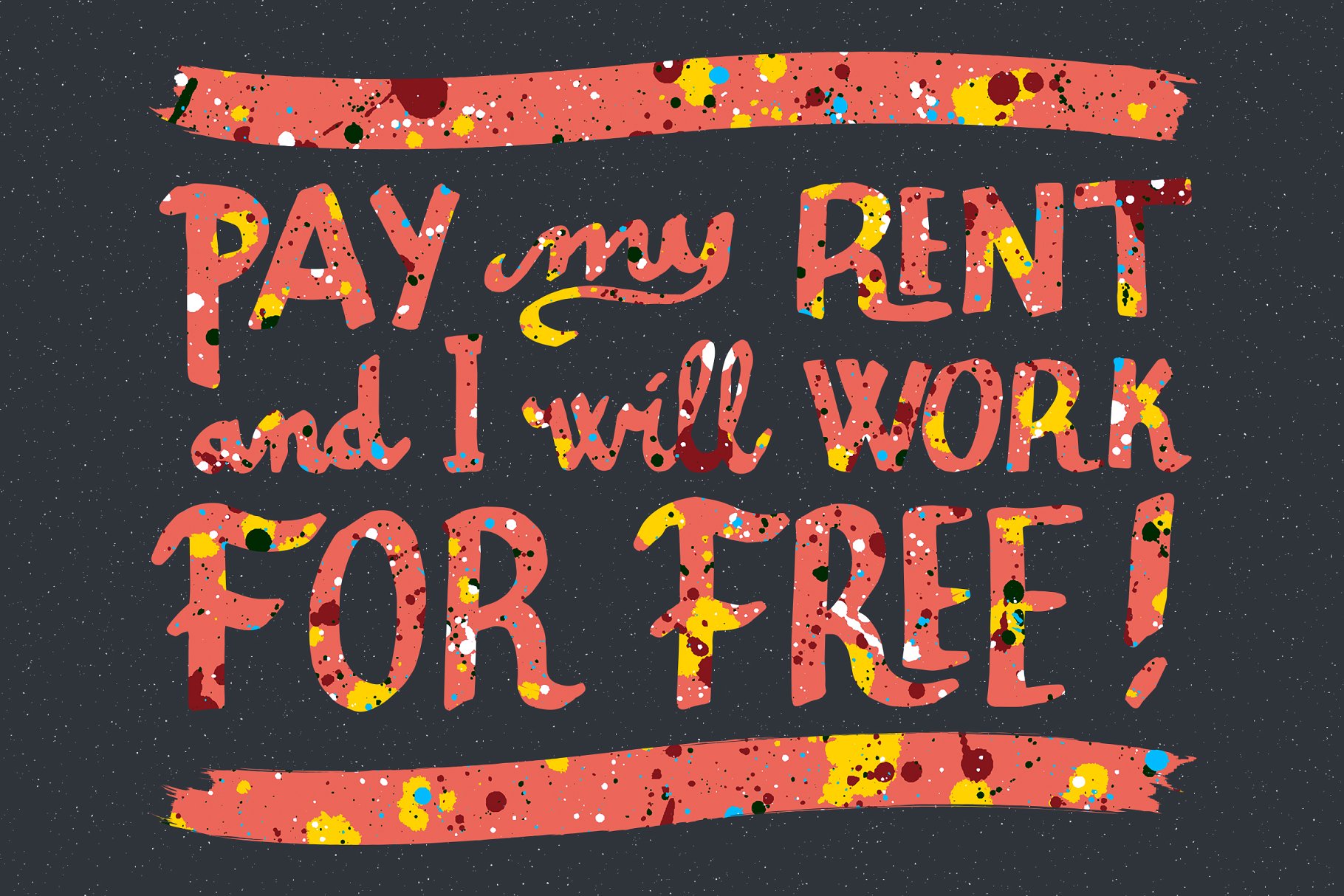 即兴手绘油画矢量图案纹理 Action Painting Vector Textures插图(4)