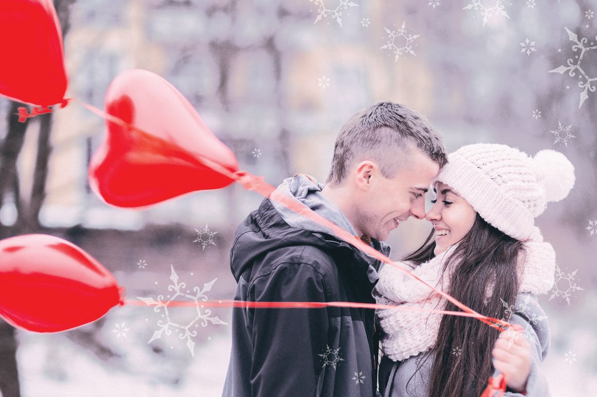 雪花之吻冬季主题手绘图案背景素材 UPDATED+ Snowflakes Winter Kisses插图(11)