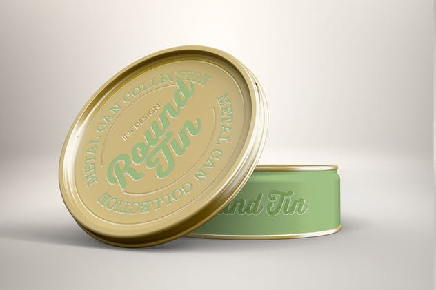 圆形金属锡罐包装样机Vol.3 Round Tin Can Packaging Mockups  Vol.3插图(4)