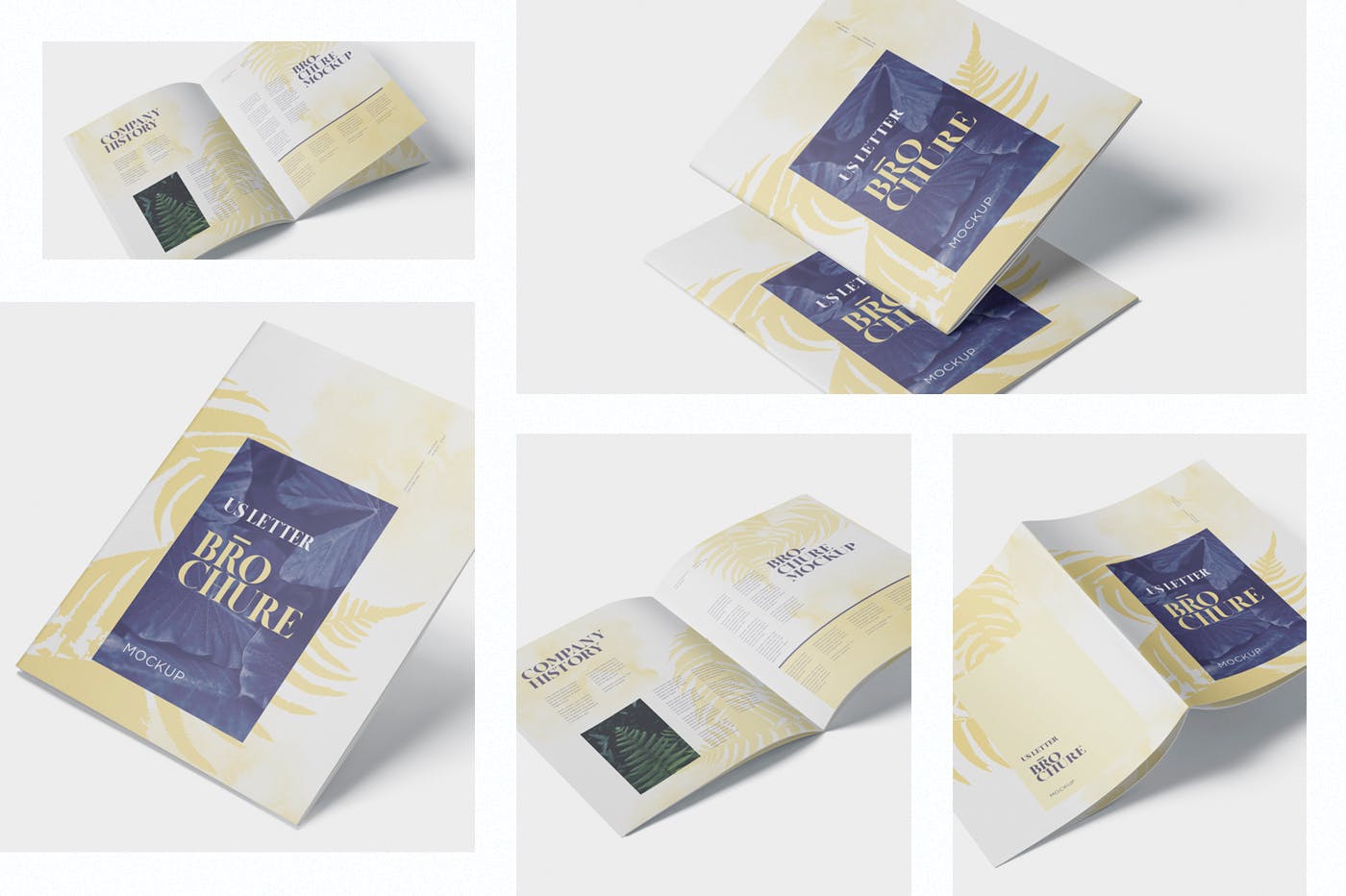 美国信纸尺寸杂志画册设计效果图样机 US Letter Brochure / Magazine Mock-Up插图(1)
