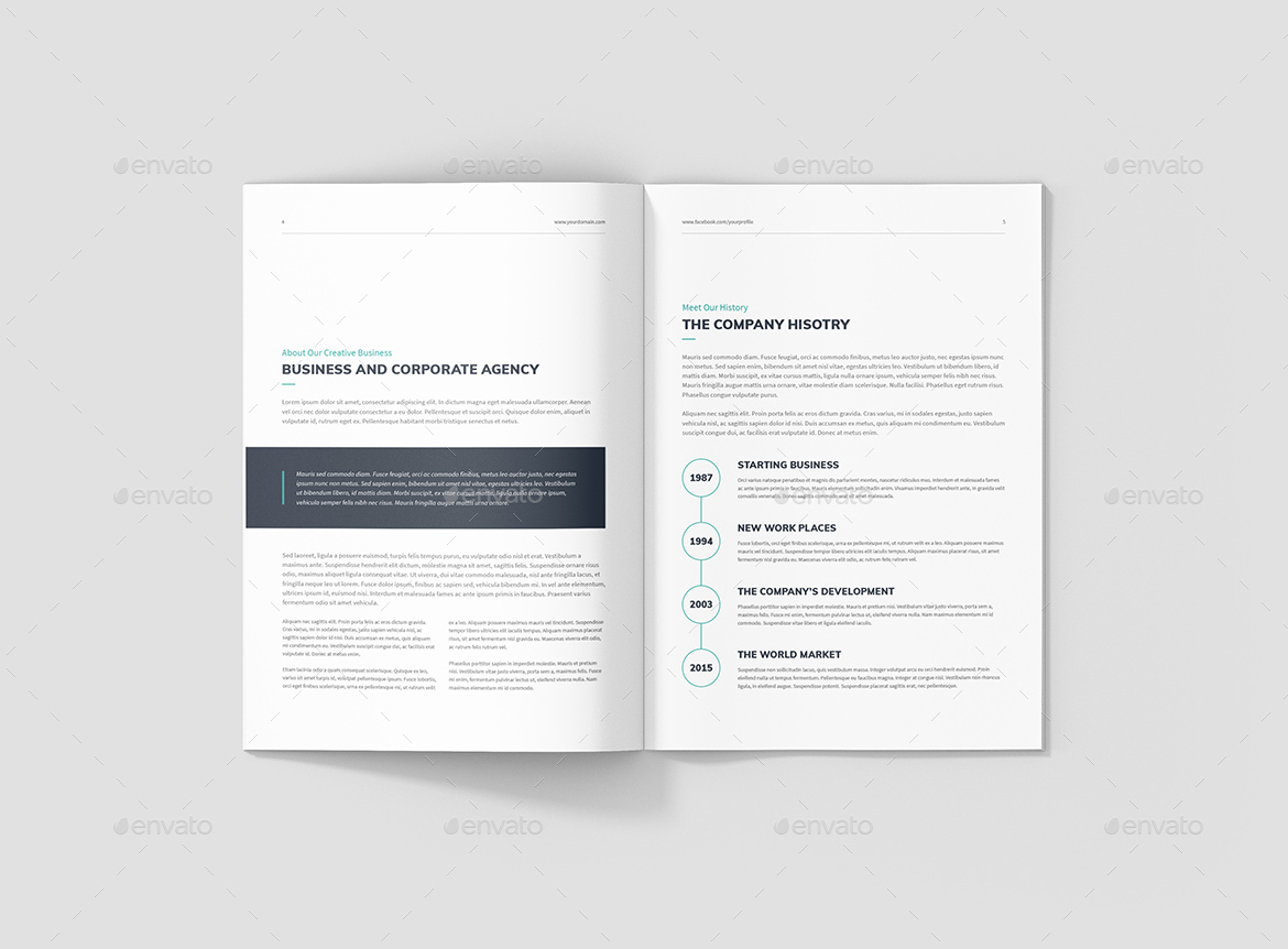 企业公司极简主义风格简介宣传册3合1插图(2)