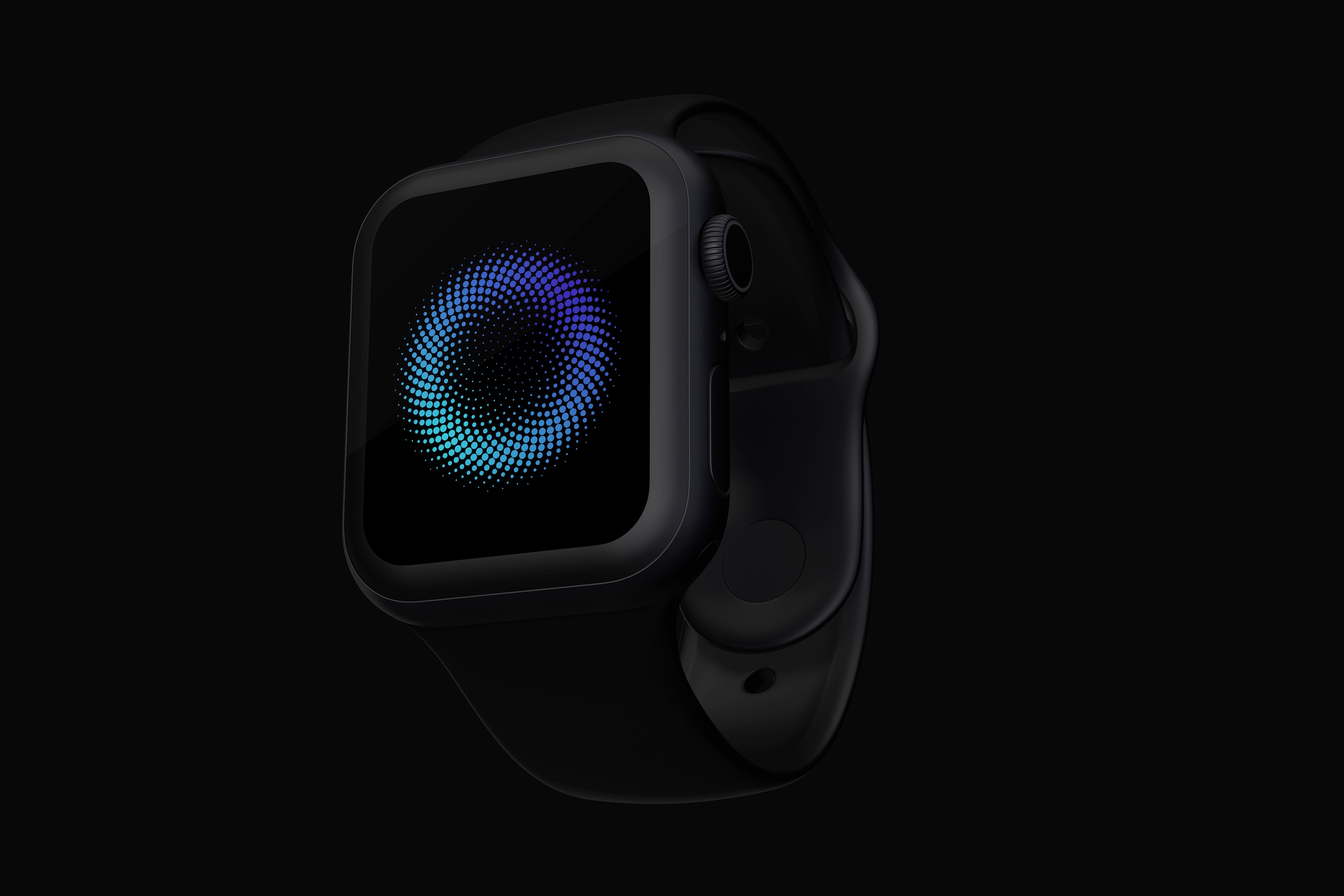 Apple Watch 4智能手表陶瓷材质样机模板 Clay Apple Watch Series 4 (44mm) Mockup插图(1)