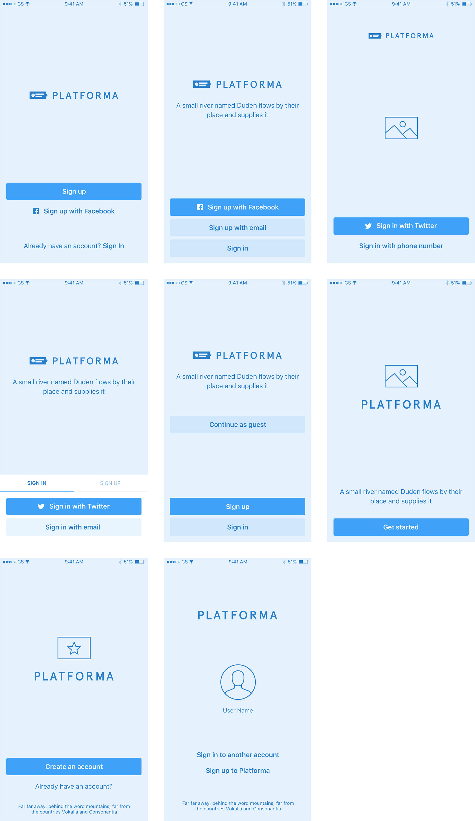 Platforma 引导页线框