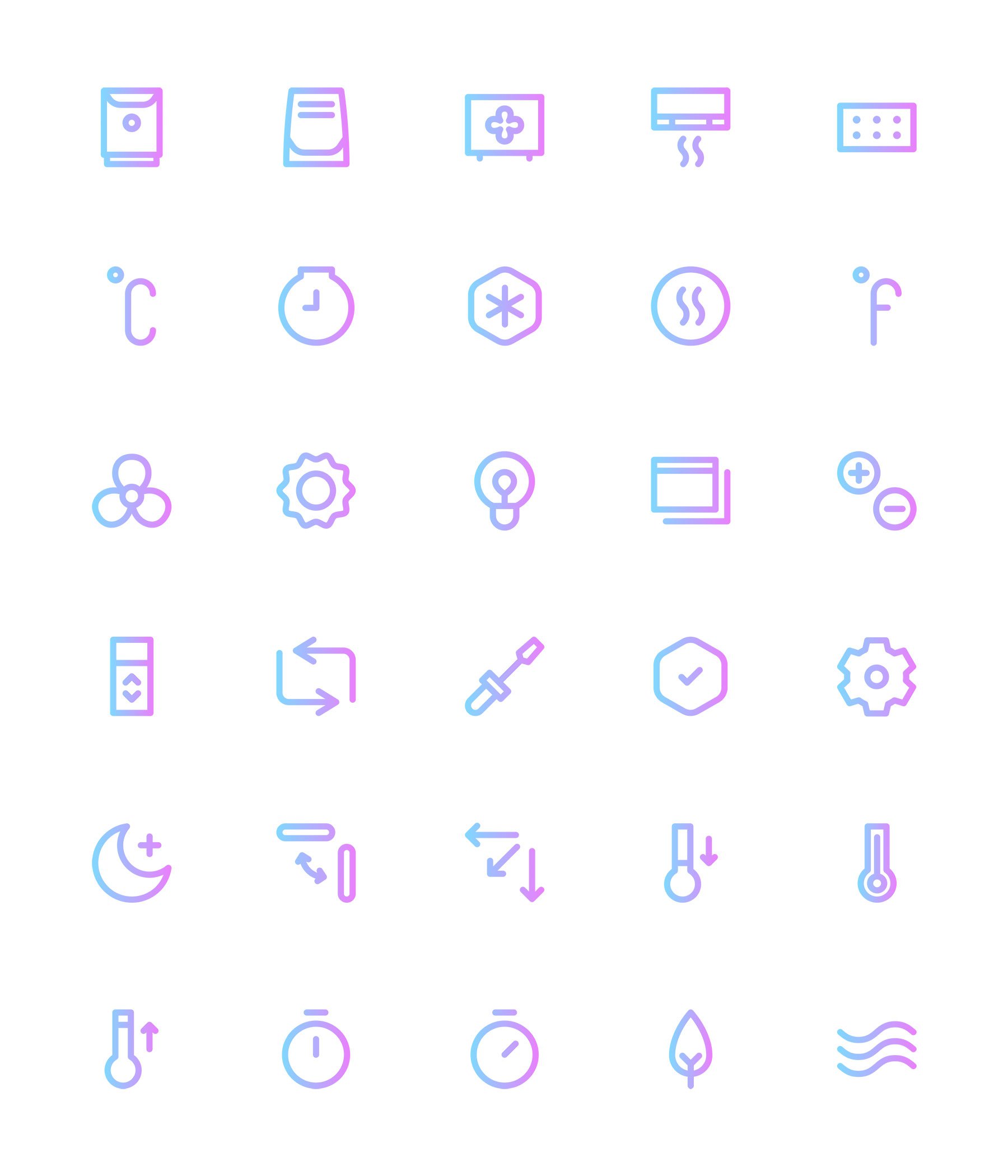 30 枚空调元素图标