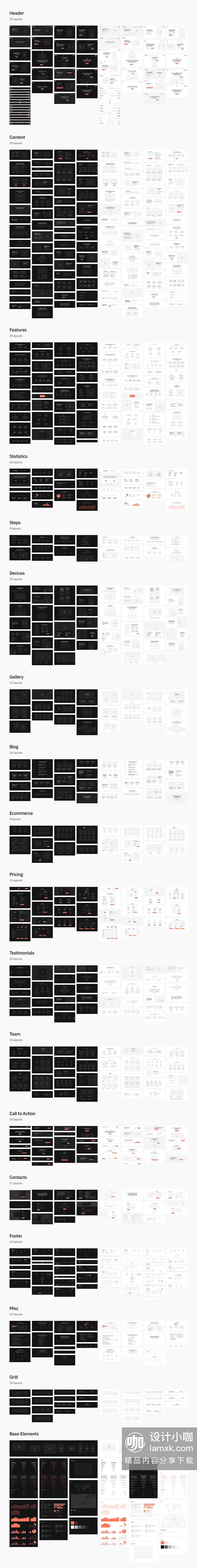 素材库下午茶：多功能企业网站模板套装下载[Fig,Sketch,PSD,XD]插图(8)