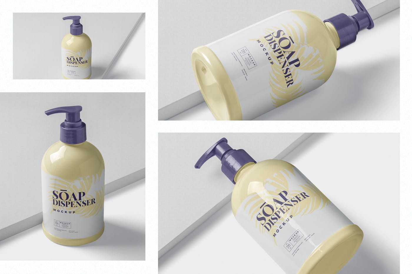 沐浴露洗发水按压瓶外观设计样机模板 Soap Dispenser Mockup – Big Size插图(1)