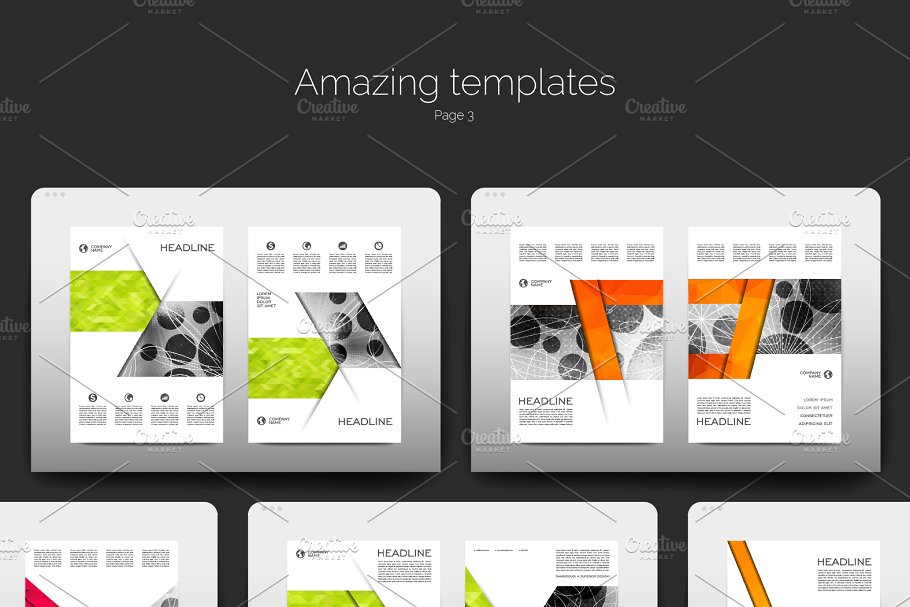 极力推荐：80款企业多用途宣传小册子模板 Business Brochures Bundle插图(3)