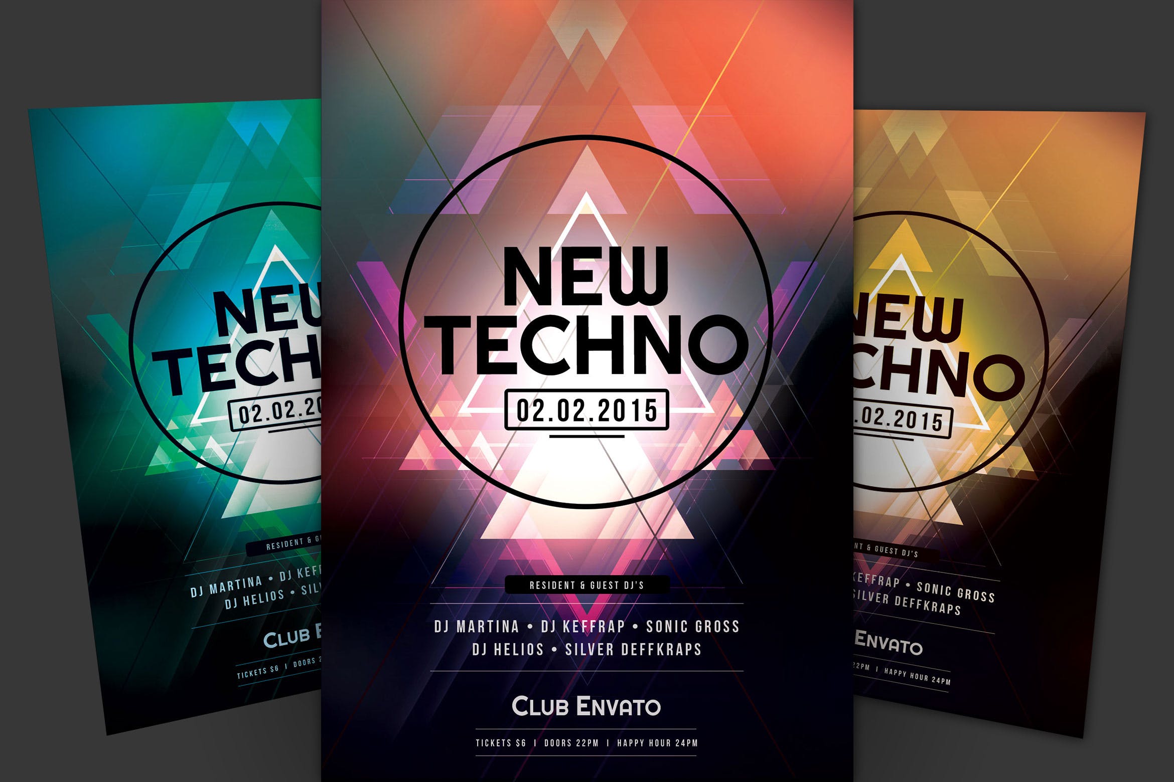 新技术信息科技主题活动海报传单素材库精选PSD模板 New Techno Flyer插图