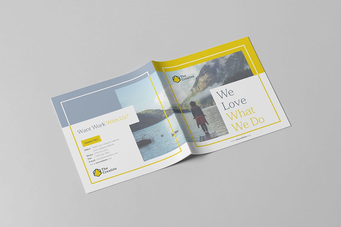 创意公司方形画册设计模板v2 The Creative Brochure – Square Vol.2插图(10)