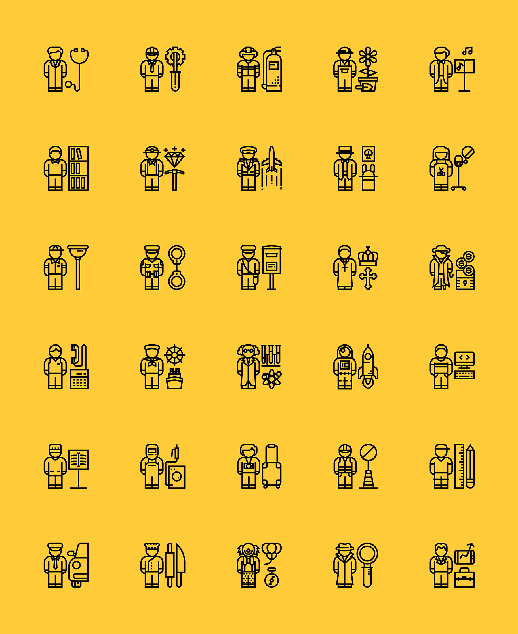 30 枚职业类型图标