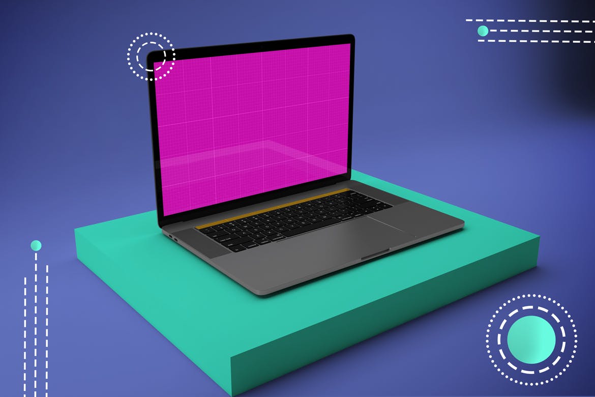 抽象背景Macbook Pro笔记本电脑素材库精选样机模板v2 Abstract Macbook Pro Mockup V.2插图(8)