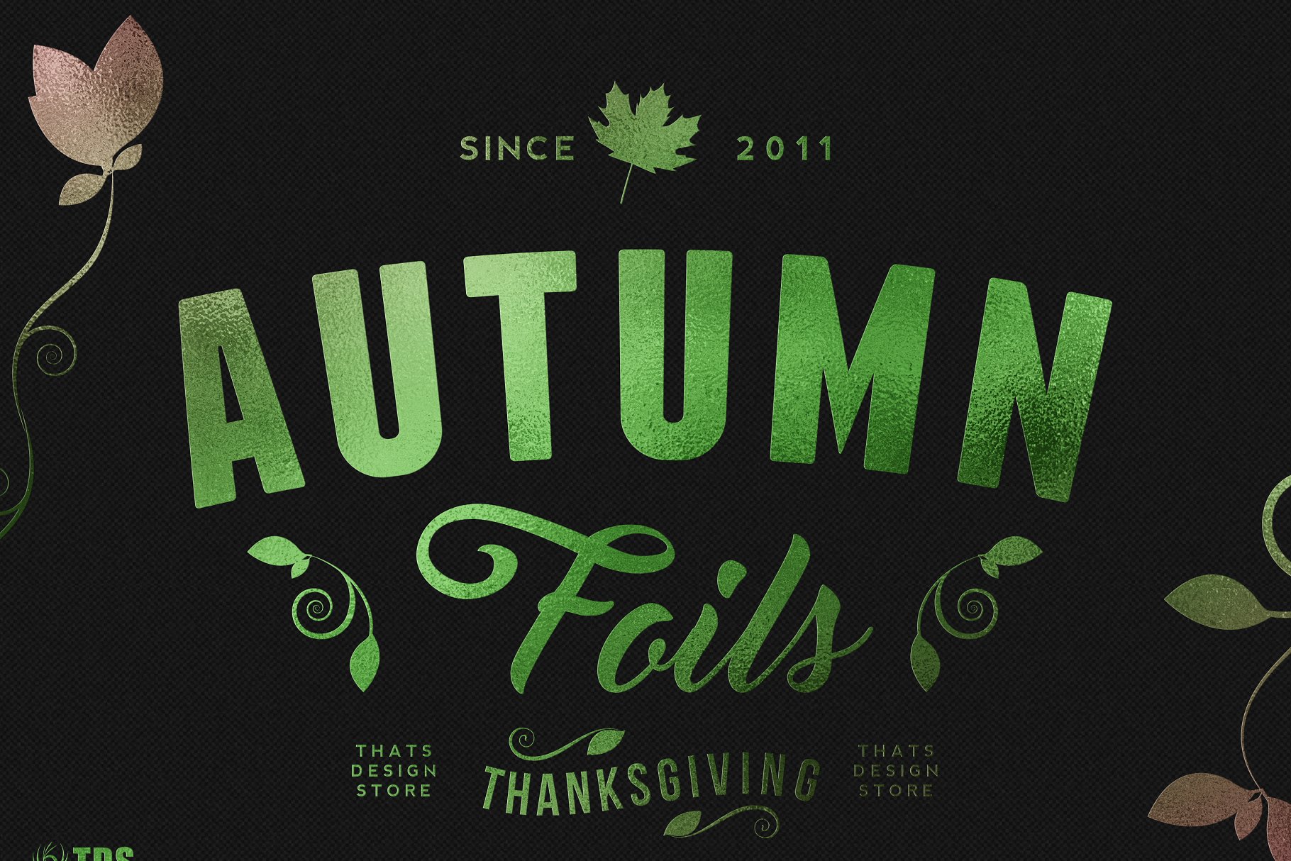 12秋季箔纹理+智能PSD模板 12 Autumn Foil Textures + Smart PSD插图(6)