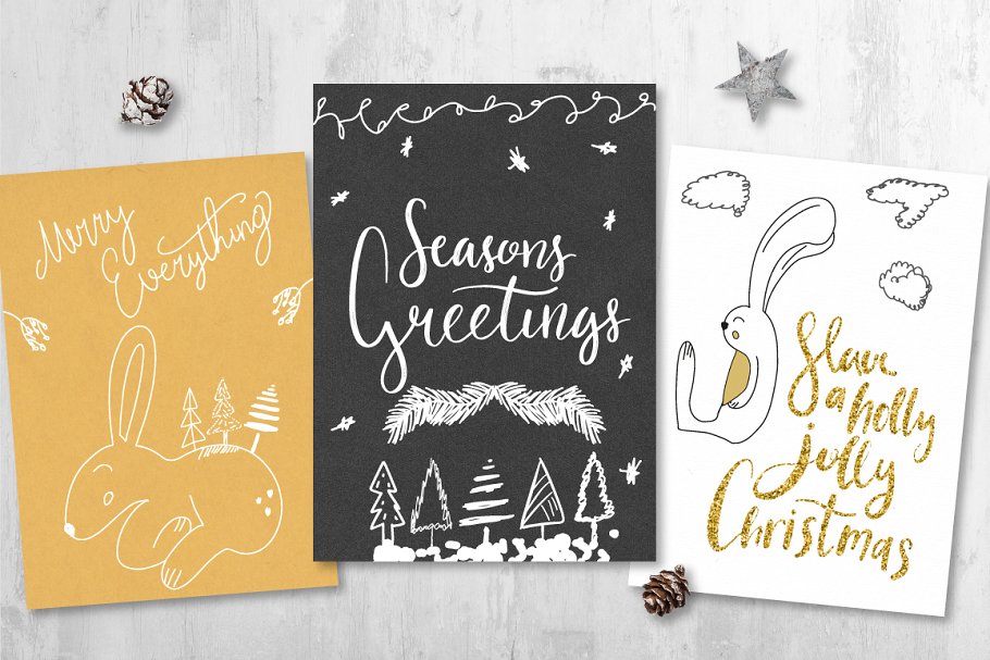 圣诞节主题设计项目设计套件[元素/纹理/模板] Holly Jolly Collection-Patterns Pro插图(4)