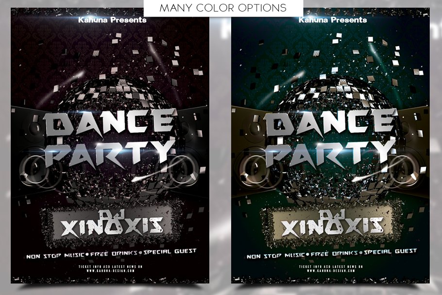 A3舞蹈团俱乐部活动海报传单模板 A3 Dance Club Party Poster插图(1)