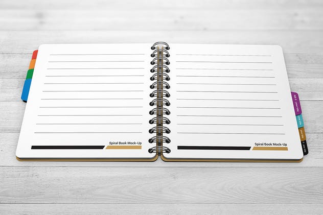 螺旋记事本设计样机素材库精选模板 Spiral Book Mock-Up插图(6)
