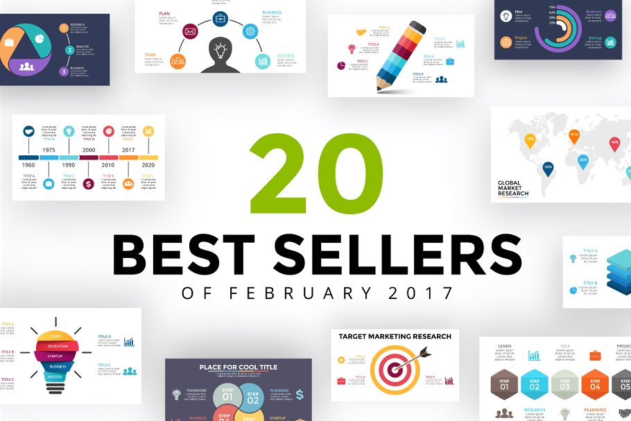 顶尖数据统计分析幻灯片模板 TOP 20 Slides in February 2017插图