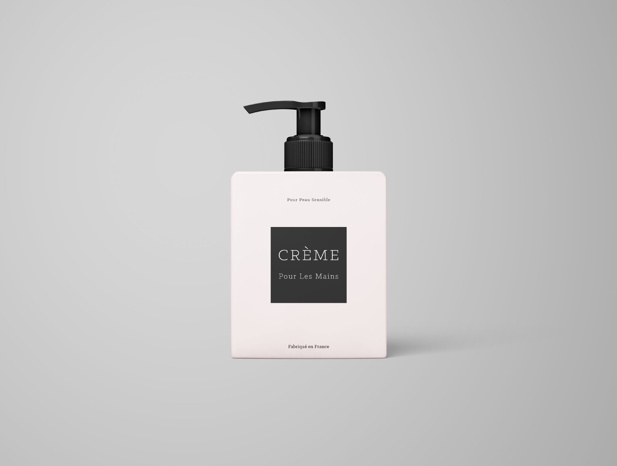 按压式瓶乳液包装外观设计样机模板 Cream Bottle Mockup插图(4)