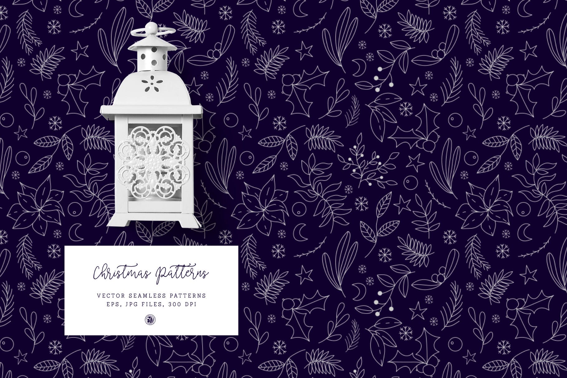 圣诞节节日元素图案花纹矢量背景素材 Christmas Patterns vol.2插图(5)