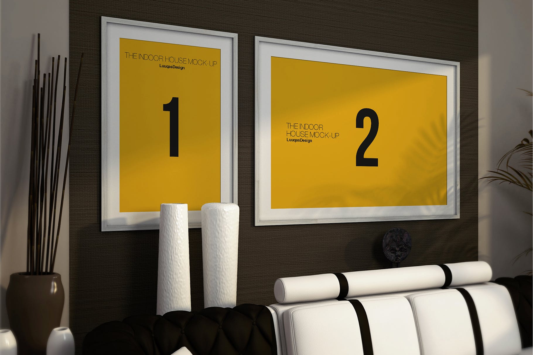 室内装饰画框艺术创作预览样机模板素材 Indoor House MockUp Templates插图(2)