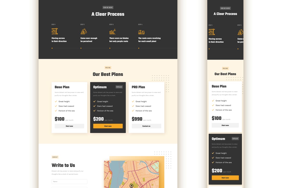 建筑公司/基建公司企业官网响应式着陆页设计素材库精选模板 Construction Responsive Landing Page插图(6)