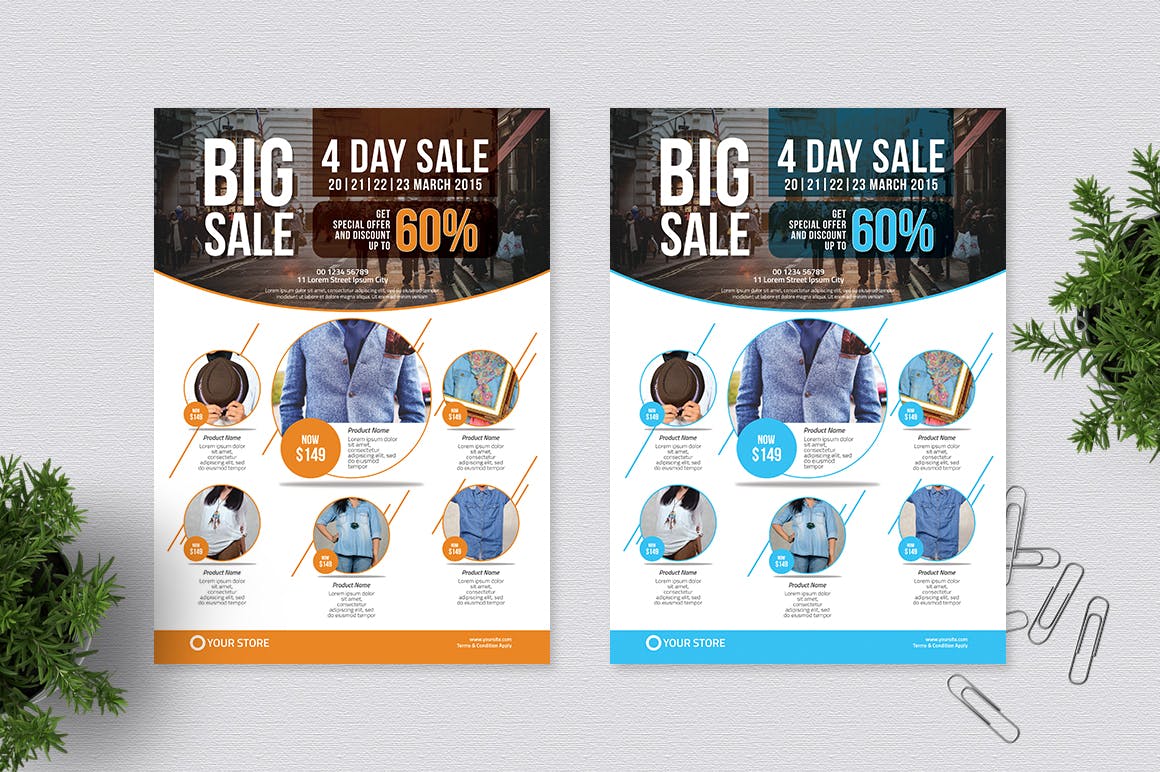 热门促销商品海报传单设计模板#2 Sale Flyer Template #2插图(1)