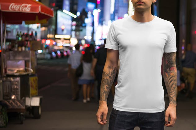 潮流时尚T恤都市版服装样机Vol.5 T-Shirt Mockup Urban Edition Vol. 5插图(4)