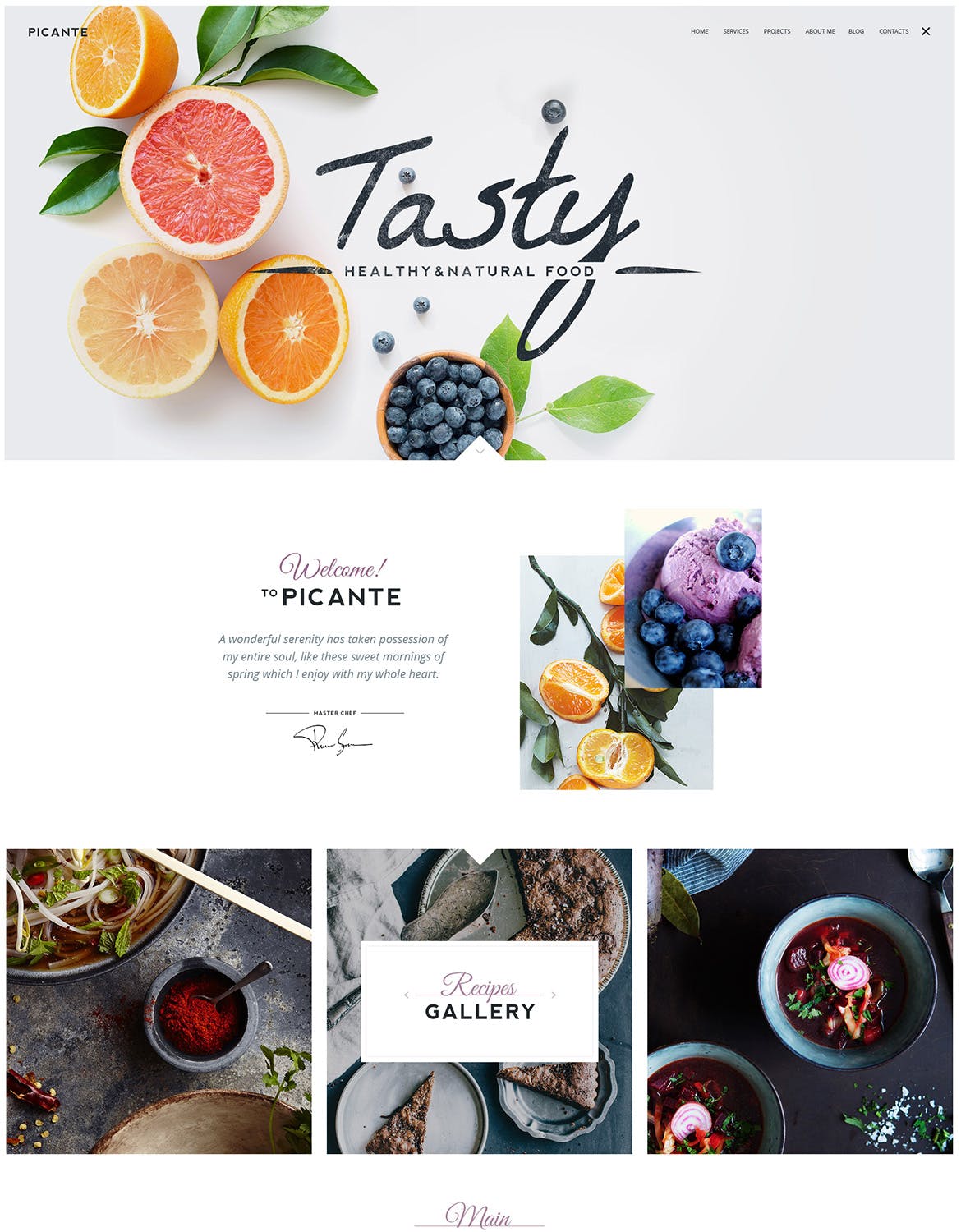 美食&餐厅网站设计PSD模板 Gourmet – Food & Restaurant PSD Template插图(3)