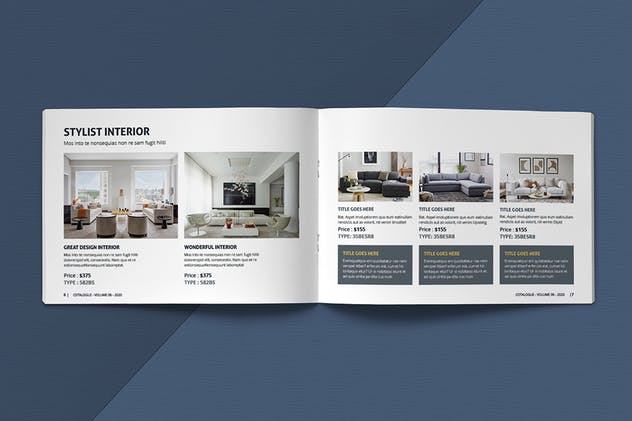 A5尺寸产品目录产品手册设计模板素材 A5 Modern Catalogue Template插图(4)