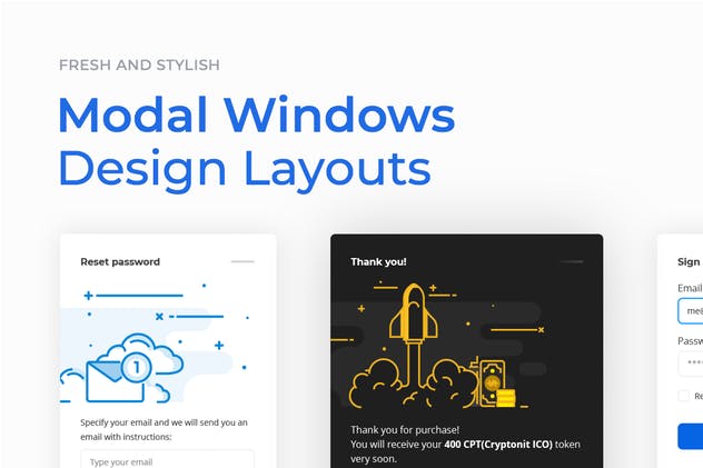 加密货币主题网站设计UI套件 Cryptonit – ICO Sketch Template插图(6)