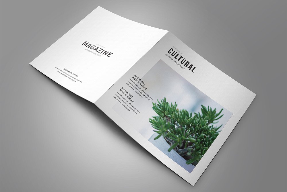 美丽的多用途简约杂志画册模板indd插图(1)