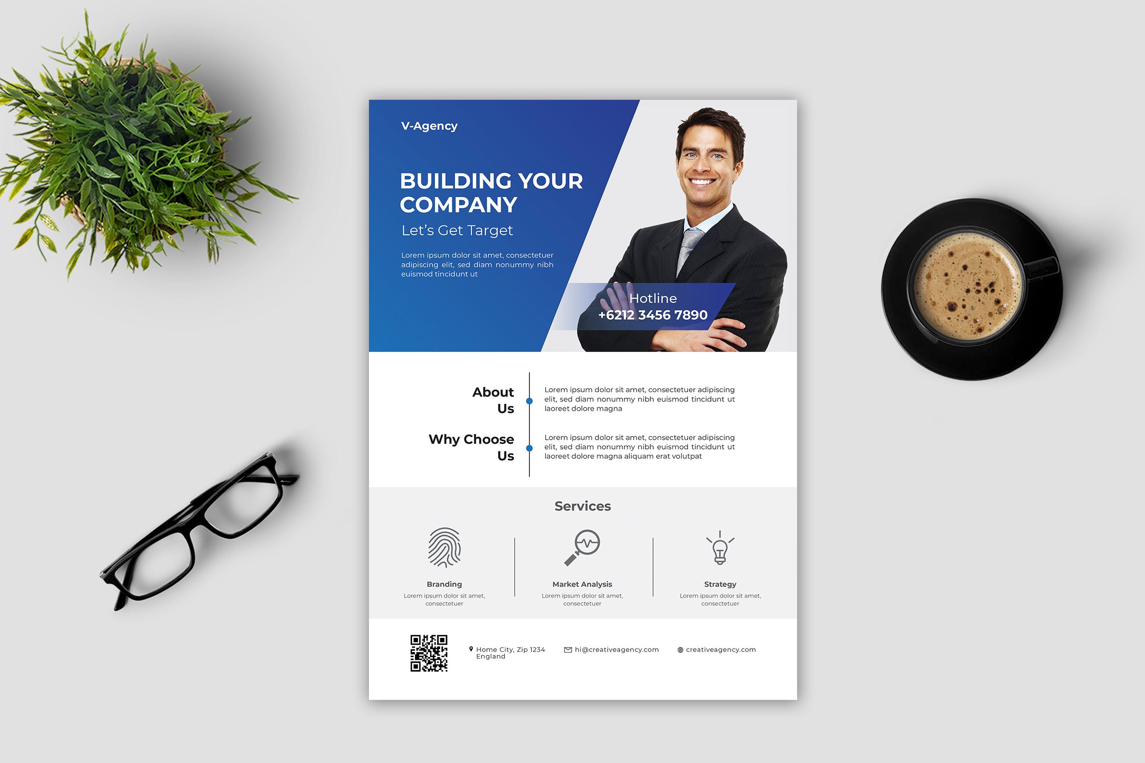 商务合作公司简介传单设计模板v4 Business Flyer – Vol. 4插图