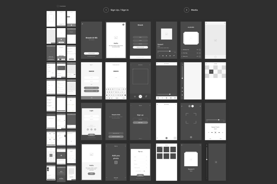电子商务网上商城APP应用交互设计UI套件[1.73GB] Knock Mobile UI Kit eCommerce插图(3)