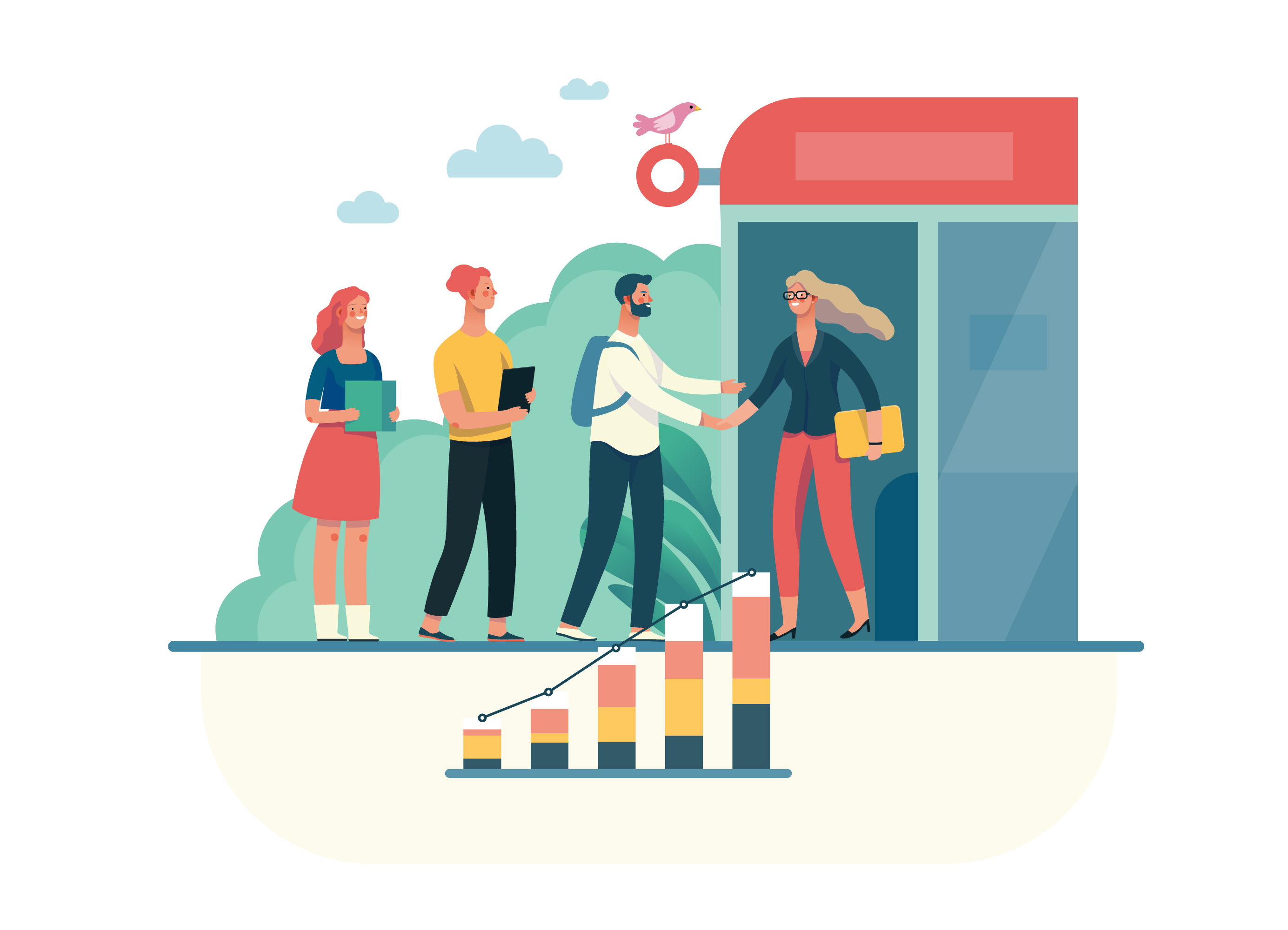 互联网多种商业业务概念扁平化插画下载[Ai]插图(21)