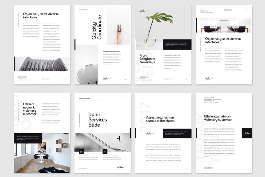 多用途企业、产品手册模板 Illustrator Stationery Template插图(5)